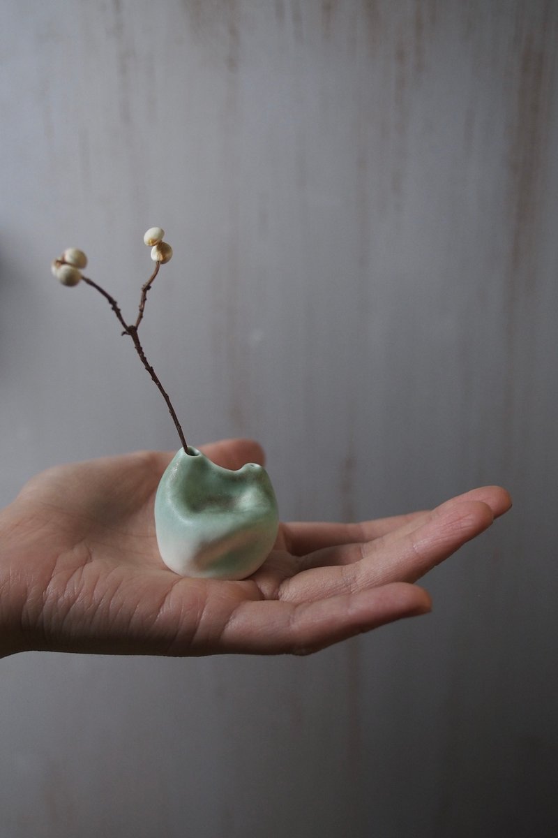 青山绿 小花瓶 / 陶瓷花器 - 花瓶/陶器 - 陶 绿色