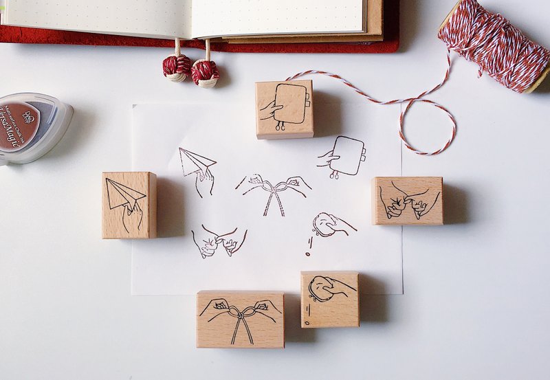 手手系打印章 第1弹 - 印章/印台 - 橡胶 卡其色