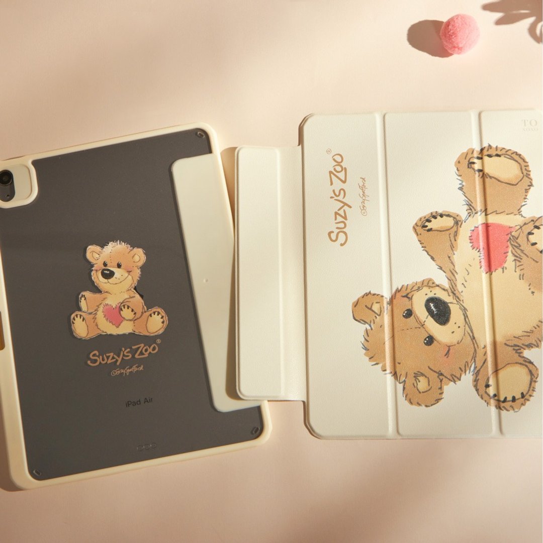 Suzy's Zoo Boof 的轻松一刻强悍磁吸 iPad 三折/Y 折保护壳 - 平板/电脑保护壳 - 塑料 多色