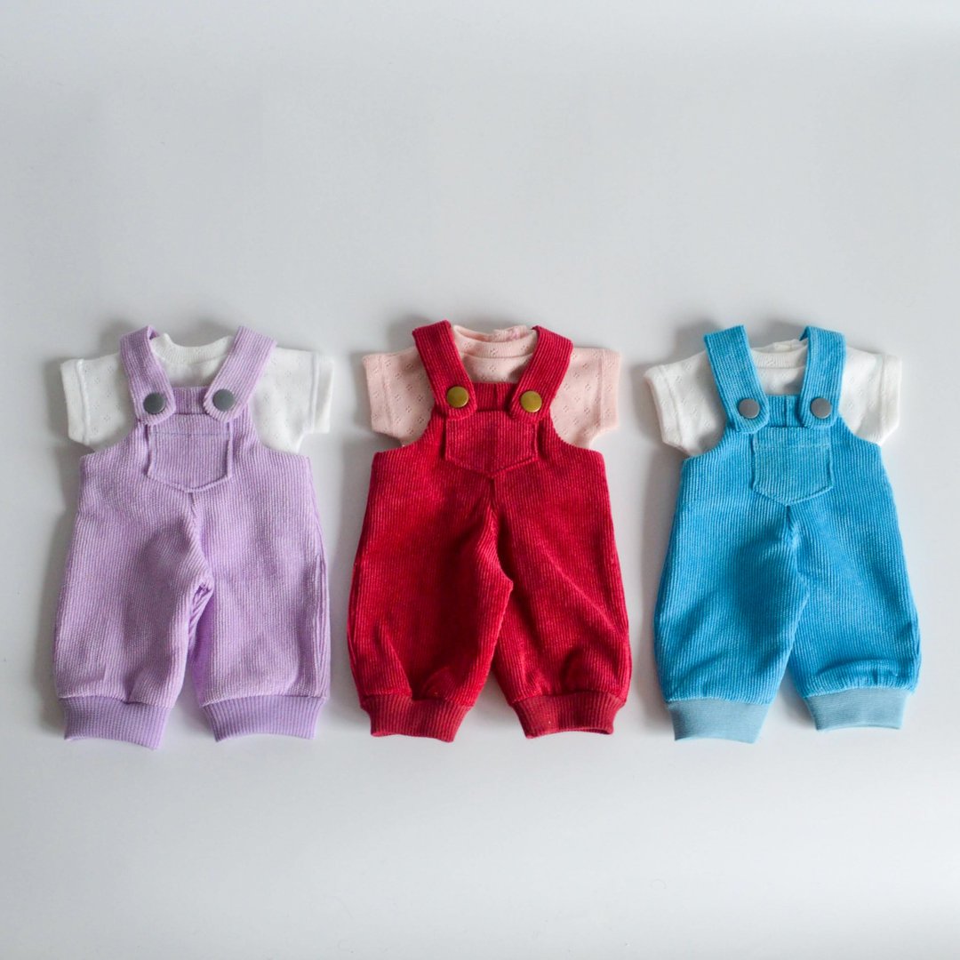 Set of clothes for 12inches (30cm) waldorf doll - doll jumpsuit - 玩具/玩偶 - 棉 