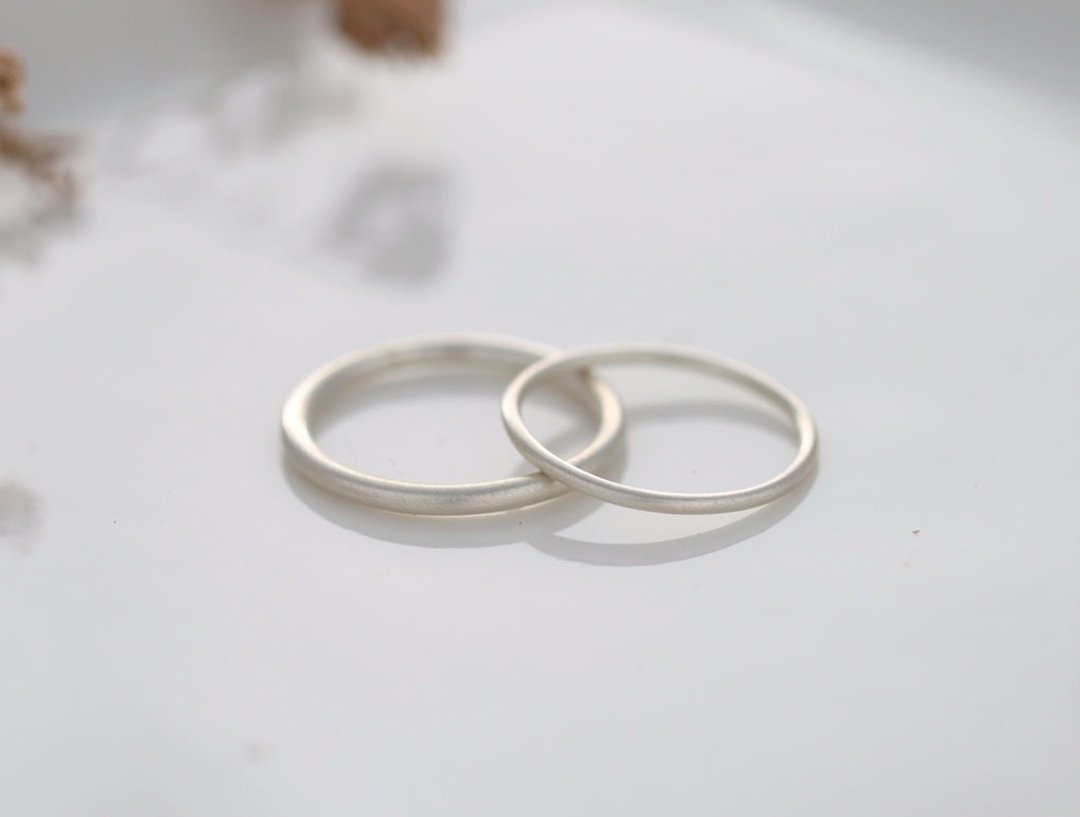 ni.kou 纯银 线戒 情侣戒 婚戒 对戒 - 对戒 - 其他金属 