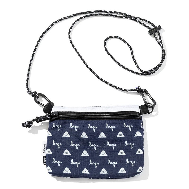 日本Poler x Lesque Stuffable Pouch 联名轻便袋收纳包 / 印花蓝 - 侧背包/斜挎包 - 聚酯纤维 蓝色