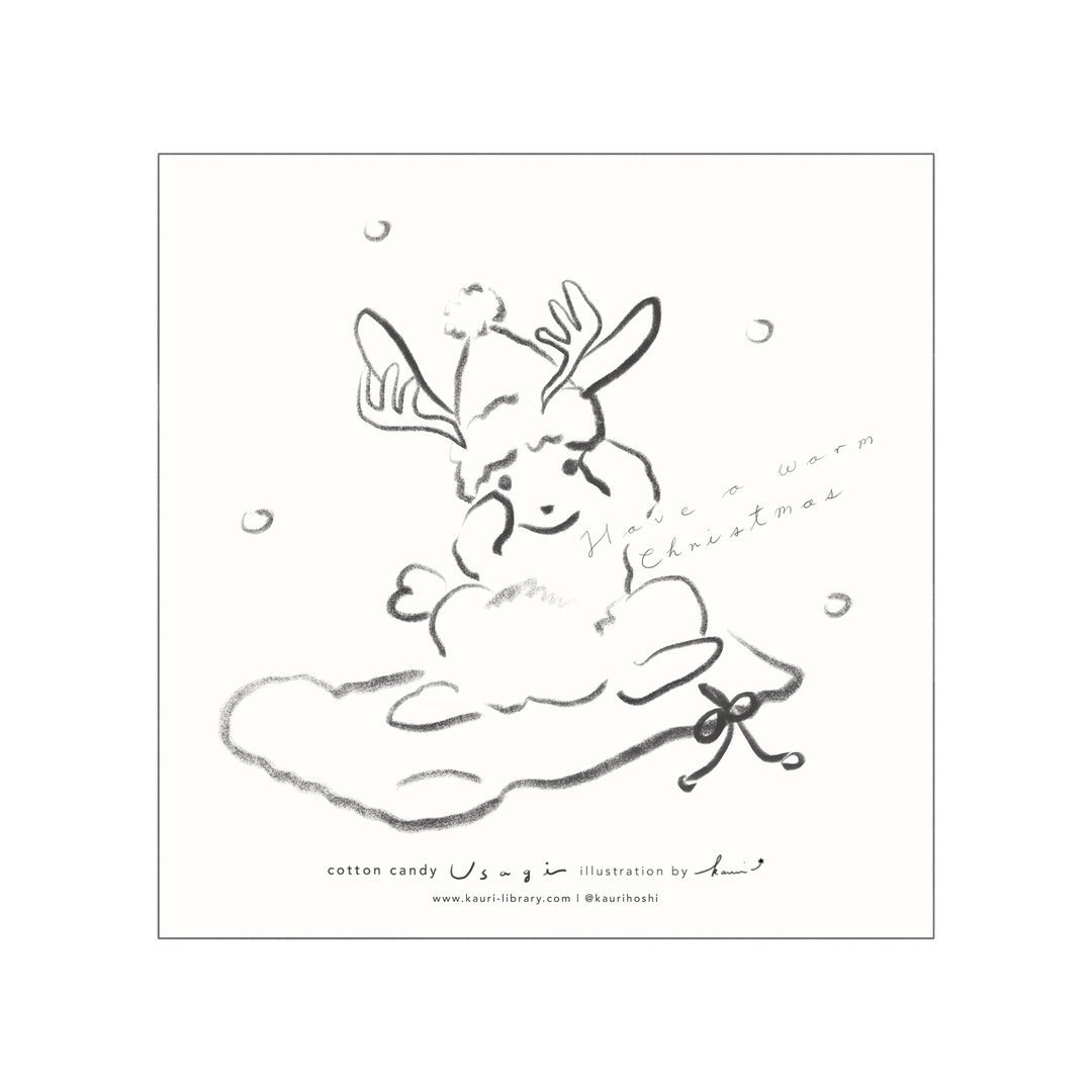 X Mas Card - Have a warm Christmas - B&W version - 卡片/明信片 - 纸 白色