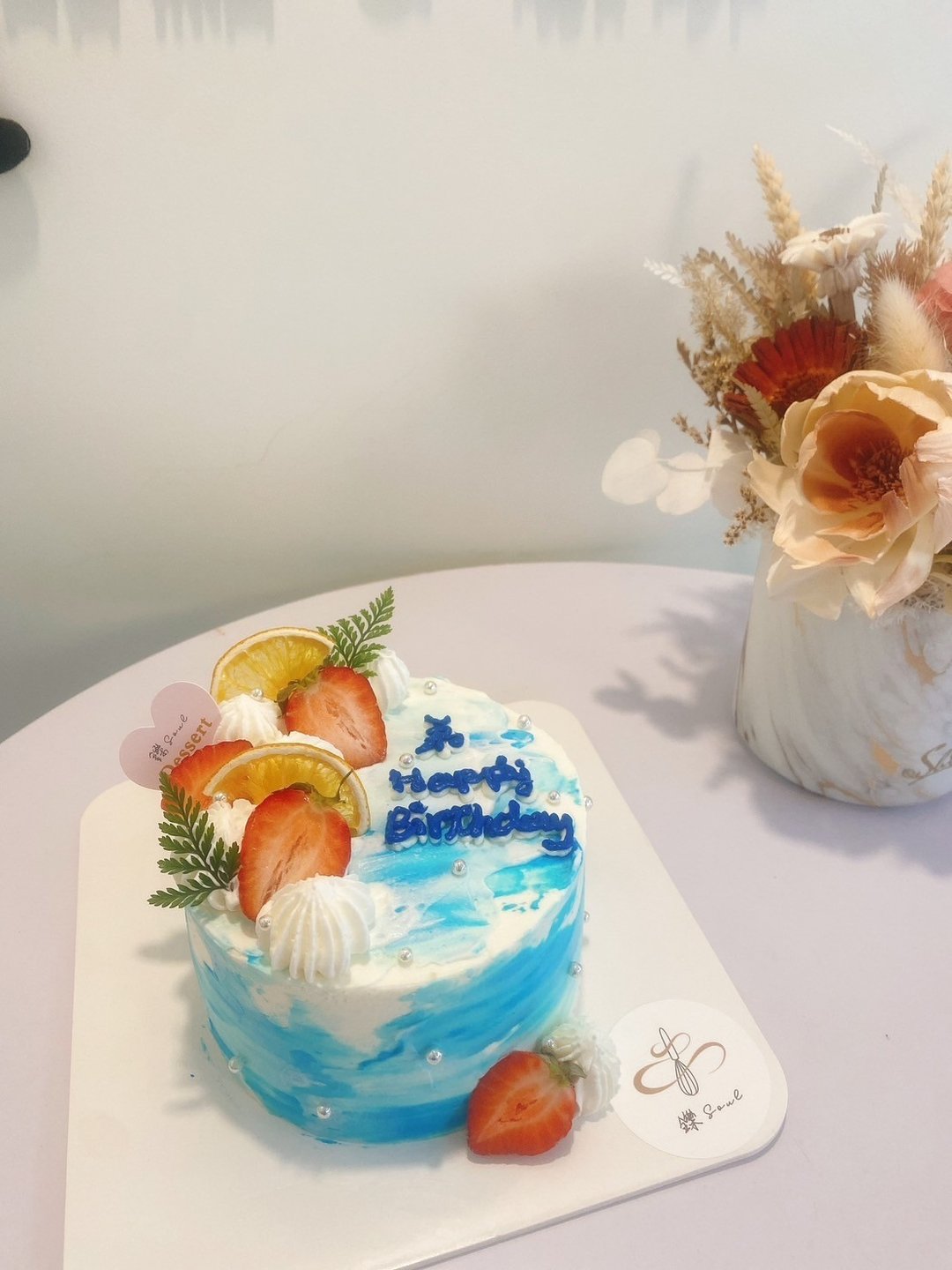 限自取 水果布丁蛋糕 蓝渐层  定制化蛋糕 生日蛋糕 铄咖啡 - 蛋糕/甜点 - 其他材质 