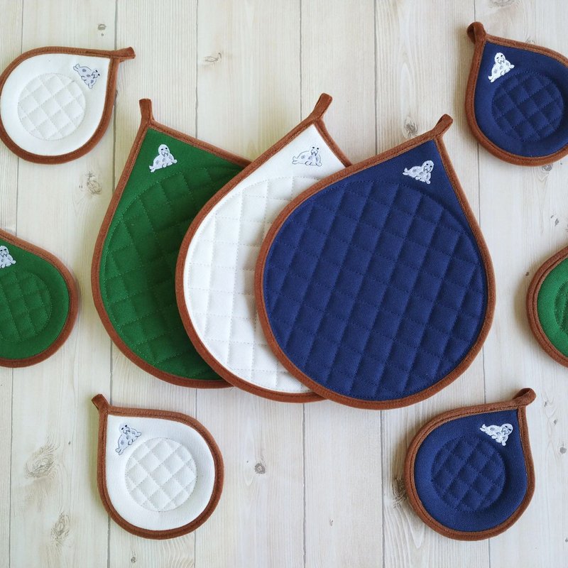 杯垫/隔热垫组- 有海狮耶 动物园系列 米白/绿/蓝/红/紫 - 厨房用具 - 其他人造纤维 绿色