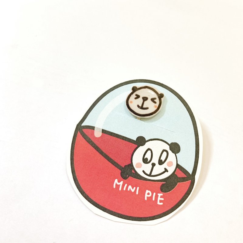 mini小雪熊耳环(单耳贩售)(可改耳夹式) - 耳环/耳夹 - 塑料 多色