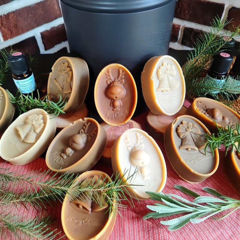 三款香药草手工皂组盒-澳洲茶树-薰衣草-迷迭香-糜鹿造型精油皂 - 卫浴用品 - 其他材质 