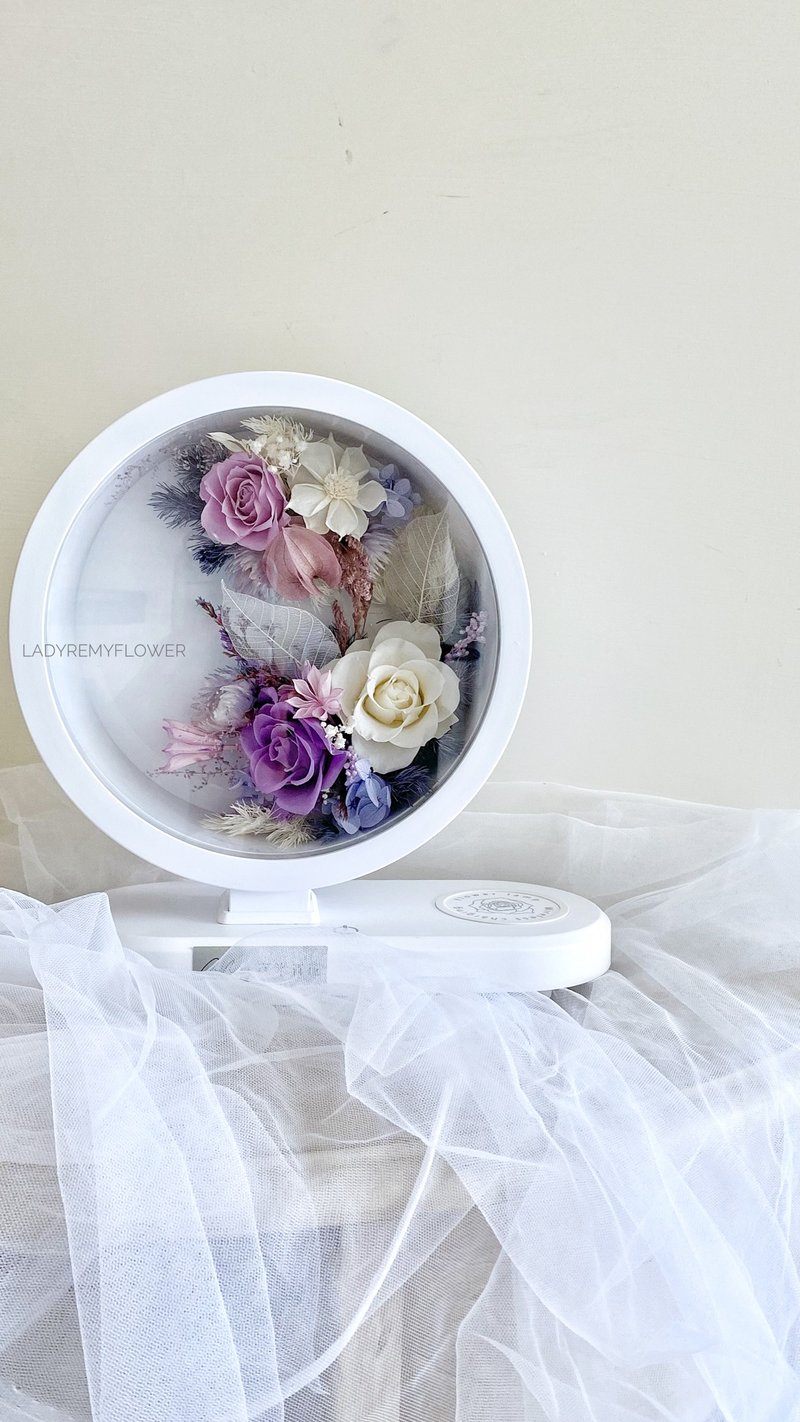 芮米有花_包邮定制 蓝牙音响x台灯x无线手机座充 情人节生日首选2 - 灯具/灯饰 - 植物．花 白色