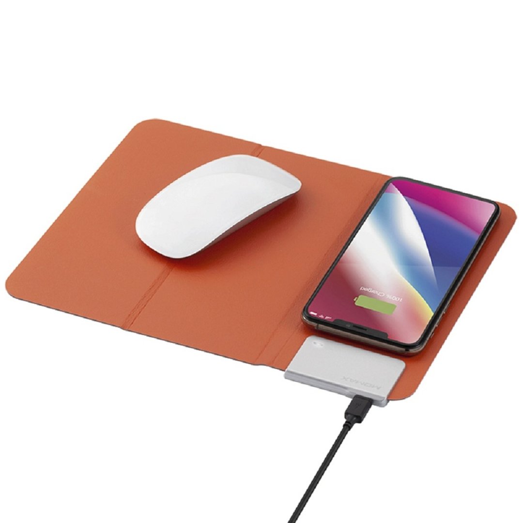 MOMAX Q.Mouse Pad 无线充电垫(QM2) - 鼠标垫 - 人造皮革 橘色