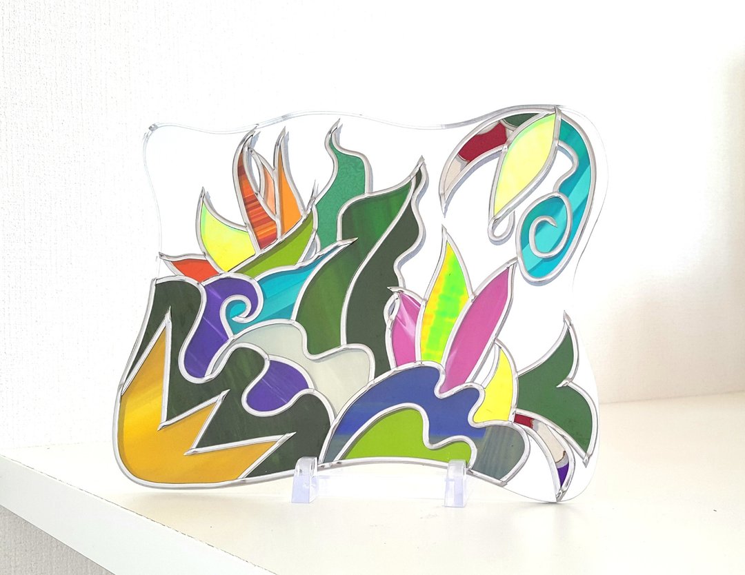 Glass Art Interior mirror Transformation Medium size - 摆饰 - 压克力 多色