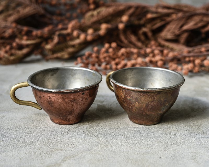 法国老件 金色小水杯组 (2只) - 其他杯子 - 其他金属 