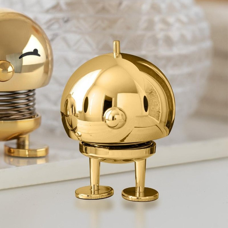 【哈特宝】Hoptimist Bumble S 丹麦微笑弹簧公仔-金 - 玩偶/公仔 - 其他材质 金色