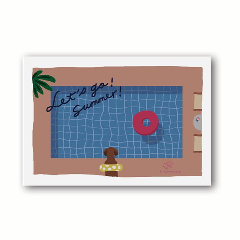 明信片 // 夏日派对 // - 卡片/明信片 - 纸 蓝色