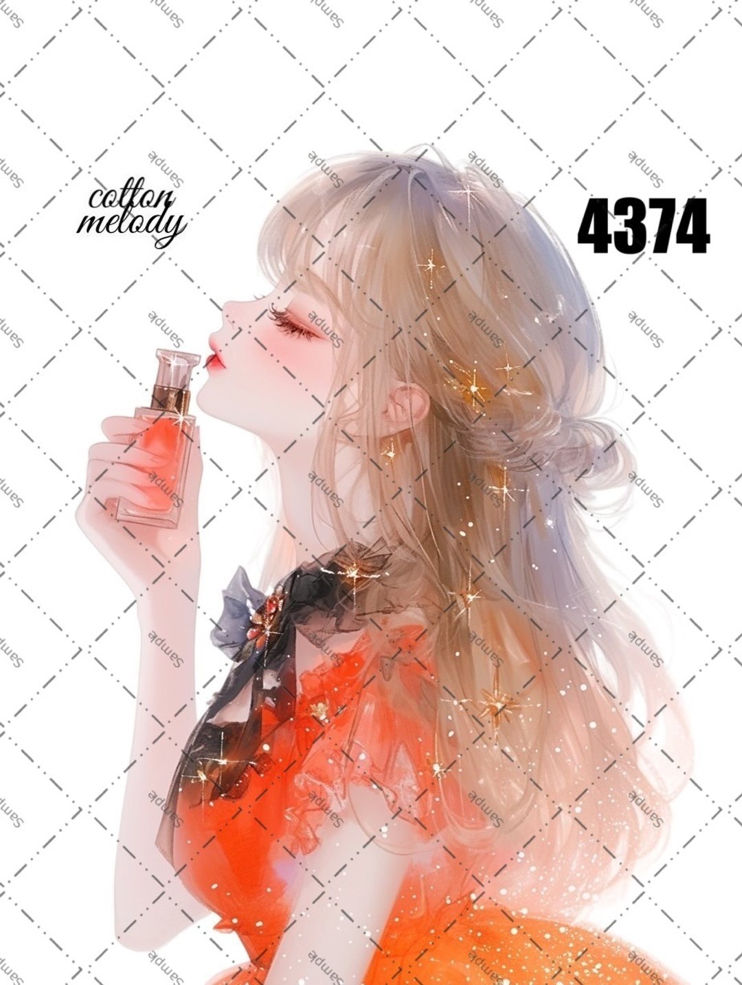 original sticker no.4374 人物贴纸 原创贴纸 原创人物贴纸 装饰贴纸 cotton melody - 贴纸 - 纸 