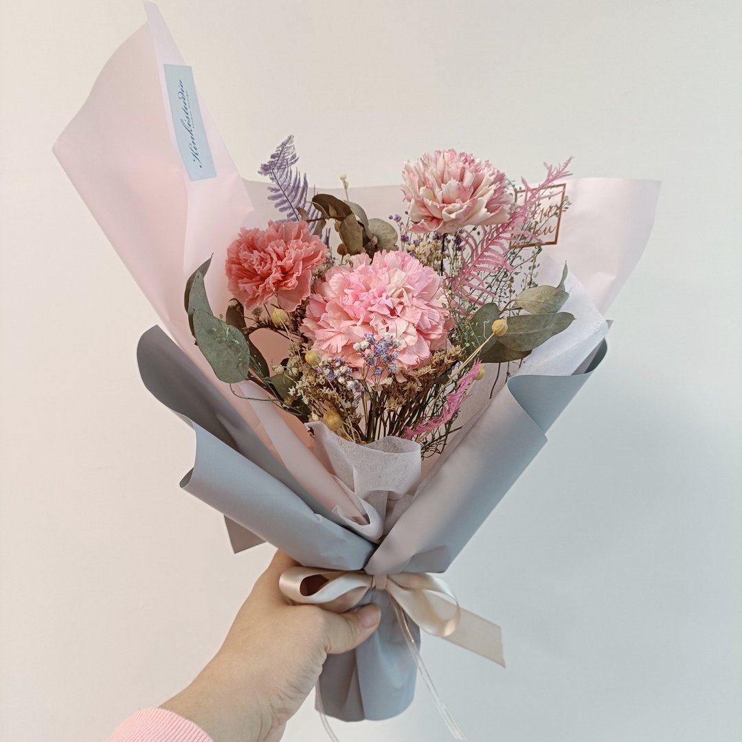 干燥永生花束 婚礼结婚捧花永生干燥花生日毕业礼物七夕情人节花 - 干燥花/捧花 - 植物．花 多色