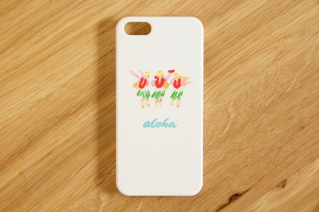 [IPhone / Android compatible] aloha hula girls color smartphone case - 手机壳/手机套 - 塑料 白色