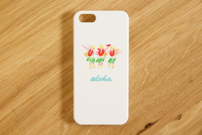 【iPhone/Android対応】aloha hula girls colorスマートフォンケース - 手机壳/手机套 - 塑料 白色