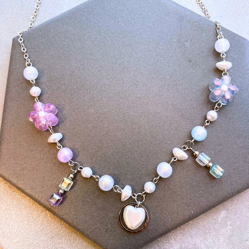 爱心花项链 - 项链 - 其他材质 多色