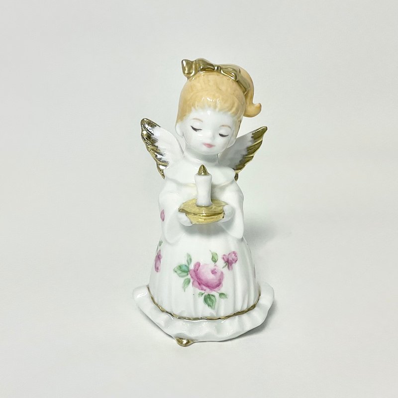 玫瑰花礼服天使摆饰 (蜡烛) - 玩偶/公仔 - 瓷 白色