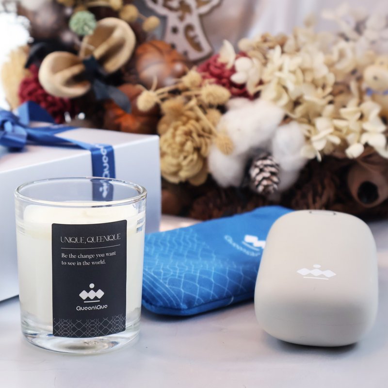 【QueeniQue】冬日微光礼盒- 香氛蜡烛 × 暖手宝 - 蜡烛/烛台 - 其他材质 
