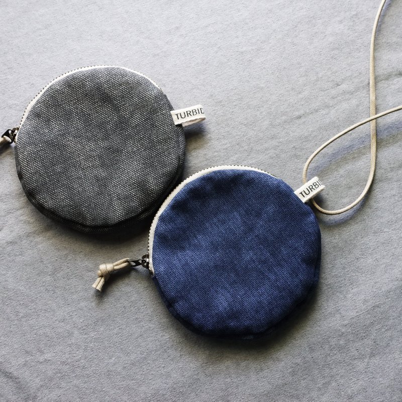 回归 | 零钱包 | 泼墨纹 | 圆形零钱包 | 收纳 钥匙 万用 - 零钱包 - 棉．麻 多色