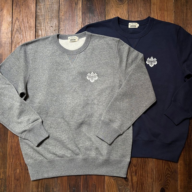 Major Folk 梧桐叶烫画圆领卫衣 日系复古男女同款秋冬休闲上衣 - 中性连帽卫衣/T 恤 - 棉．麻 