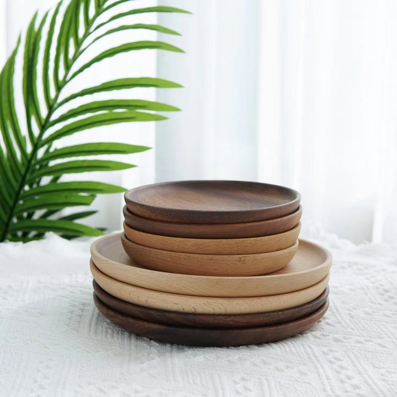 【定制化】高级相思木盘子 - 浅碟/小碟子 - 木头 