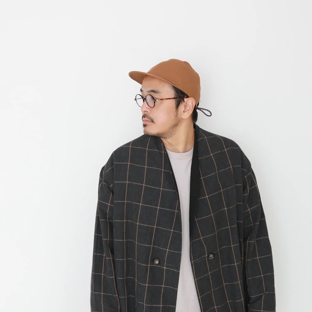OMAKE.jp 俐落帽LooksNeatCap 驼色 - 帽子 - 棉．麻 咖啡色