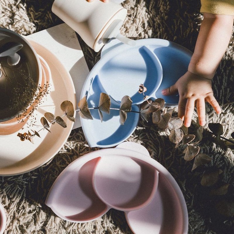 【面包盘必备配件】硅胶聪明分隔盘 – 共四色 - 儿童餐具/餐盘 - 硅胶 蓝色