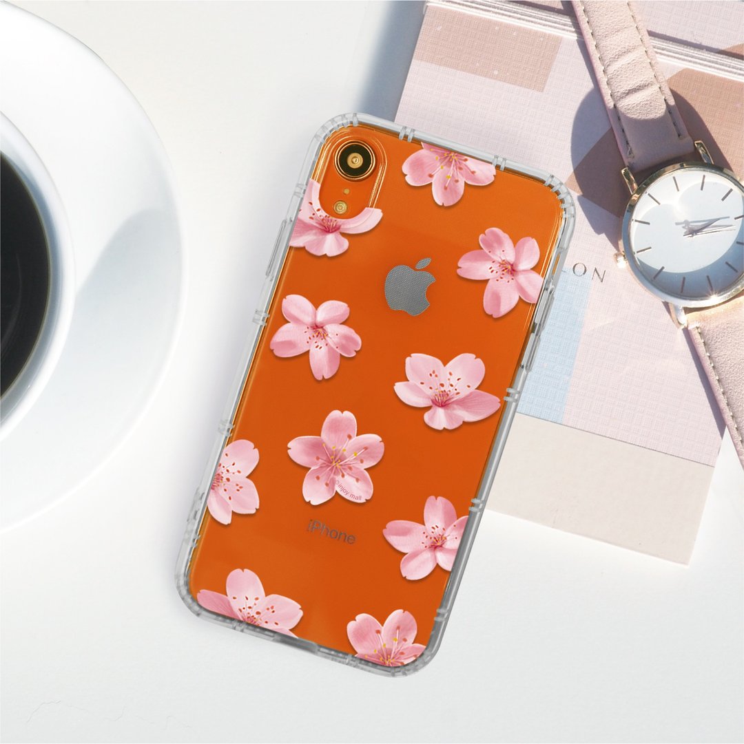 iPhone 17/15 手机壳∣浪漫樱花气息 MagSafe 磁吸手机壳 - 手机壳/手机套 - 塑料 粉红色