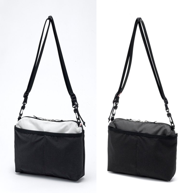 【SAYAMA Works】CRAZY 侧背小包Spectra 黑/白 - 露营用品 - 其他材质 黑色