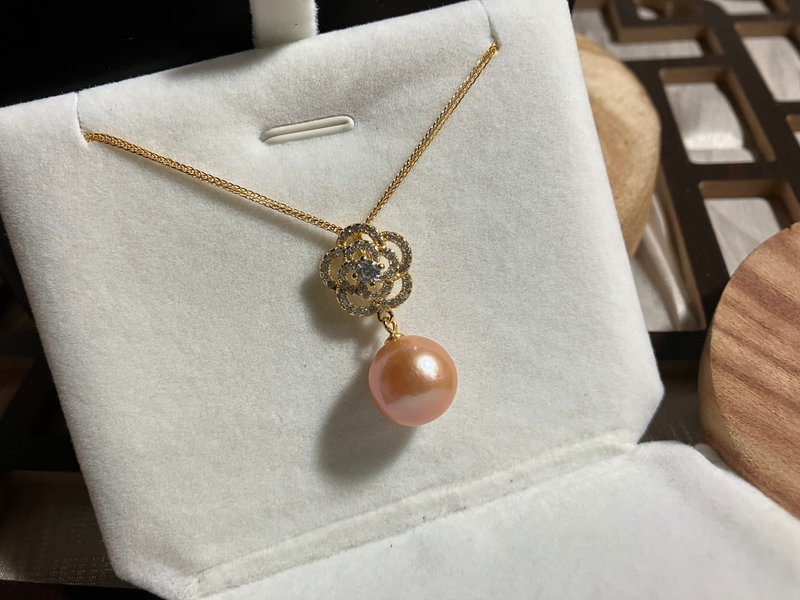 【纯银珍珠项链】南洋金珠 顶级品质淡水珍珠坠饰项链 - 项链 - 其他材质 