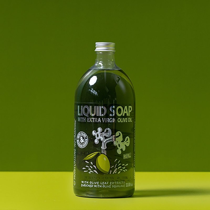 限量 顶级橄榄油呵护液皂1L补充瓶 - 沐浴用品 - 其他材质 绿色