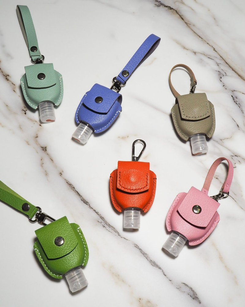 法国山羊皮威露士搓手液挂套 - 吊饰 - 真皮 粉红色