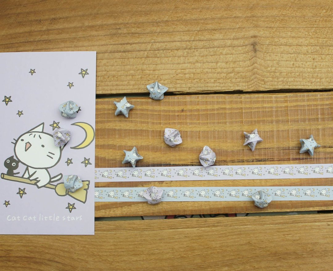 【星星纸】 折星星纸条(星星猫蓝紫)930289 - 其他 - 纸 多色