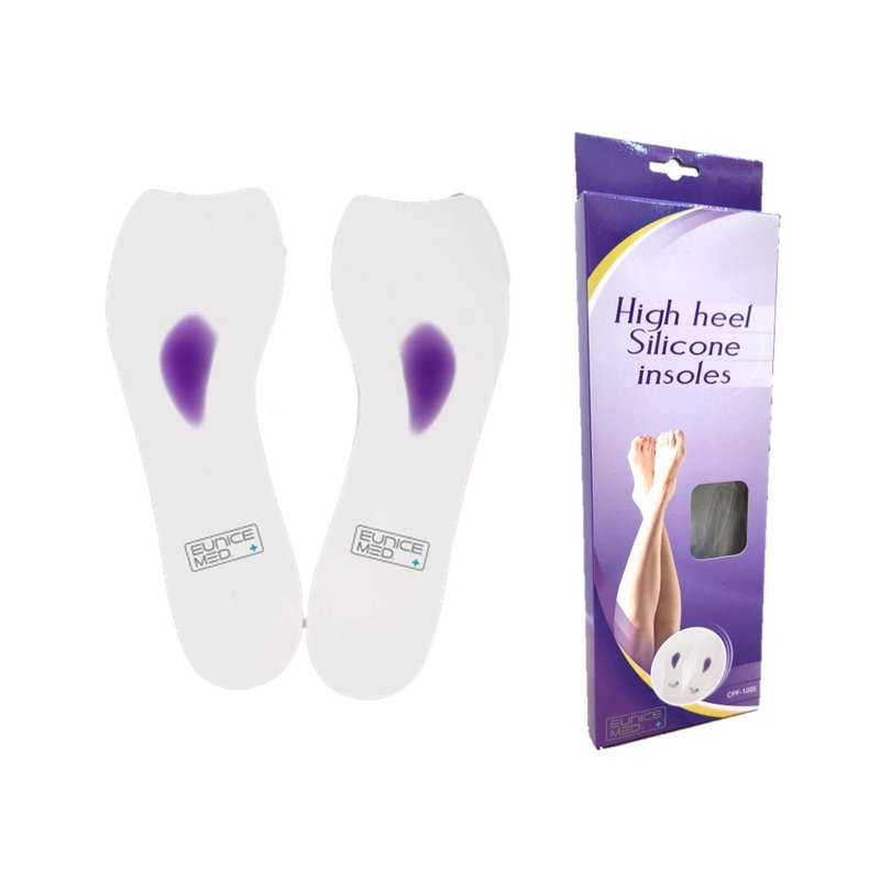 【EuniceMed】高跟鞋用硅胶鞋垫 久站 支撑 减压 吸震 超薄 1005 - 高跟鞋 - 硅胶 紫色