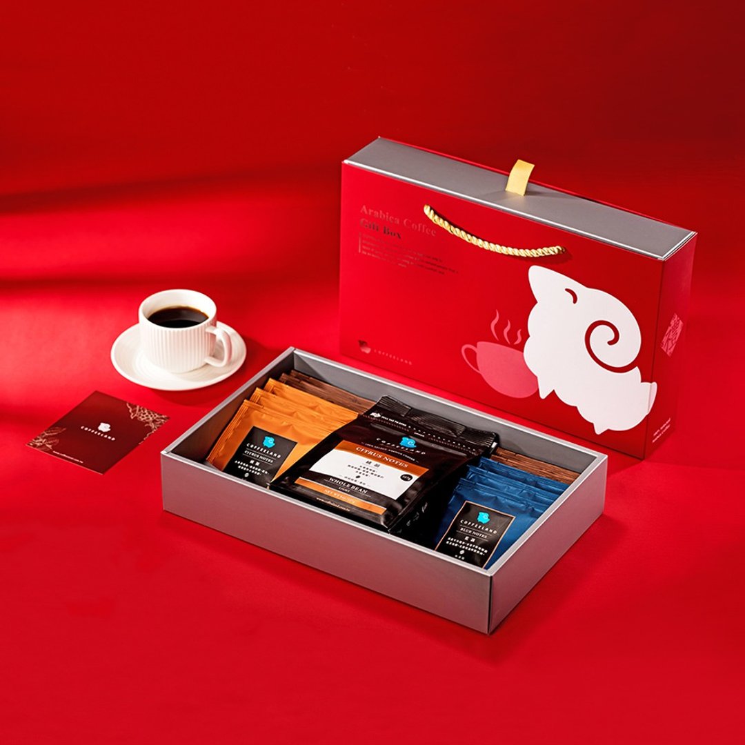 COFFEELAND |【咖啡礼盒】咖啡豆包 / 十入咖啡滤挂 - 咖啡 - 新鲜食材 红色