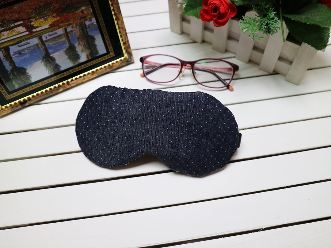深蓝点点牛仔 可调式 睡眠眼罩 sleep mask - 眼罩 - 其他材质 蓝色