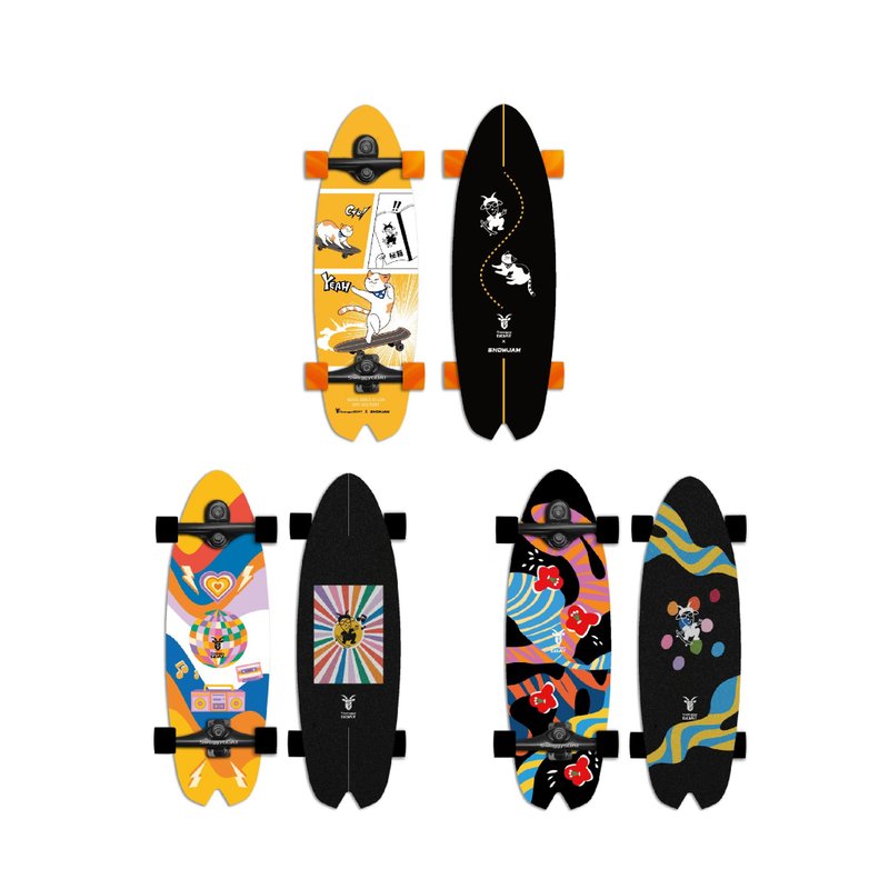 台湾SwaggyGOAT冲浪板滑板弹簧路冲板专业初学练习免蹬地刷街儿童 - 运动/健身用品 - 其他材质 