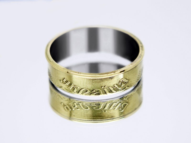 Ukraine Coin Ring 50 kopecks 2013-2018 Ukrainian Jewelry Ukrainian Necklace - 戒指 - 其他金属 