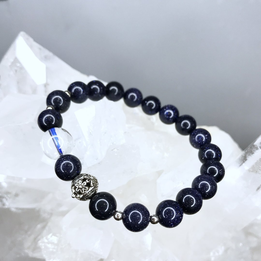 Pema款 蓝晶砂手珠 - 手链/手环 - 水晶 蓝色