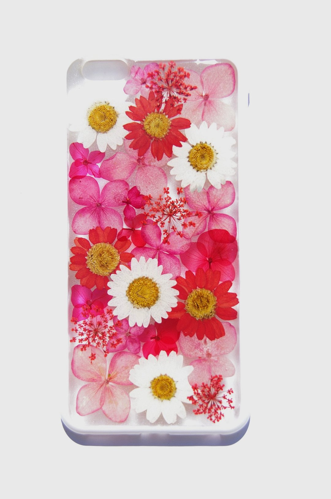 Annys workshop手作押花手机保护壳,争艳白色软边款 (iPhone 6 plus现货) - 手机壳/手机套 - 塑料 