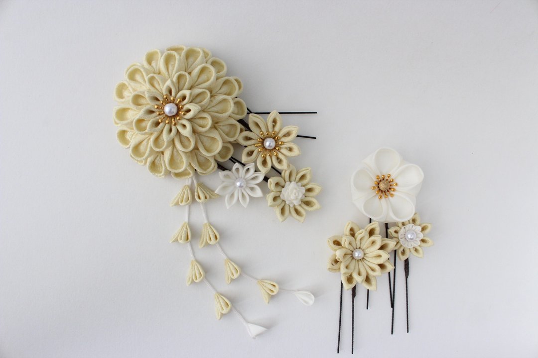 Hair ornament gorgeous flowers - 发饰 - 丝．绢 