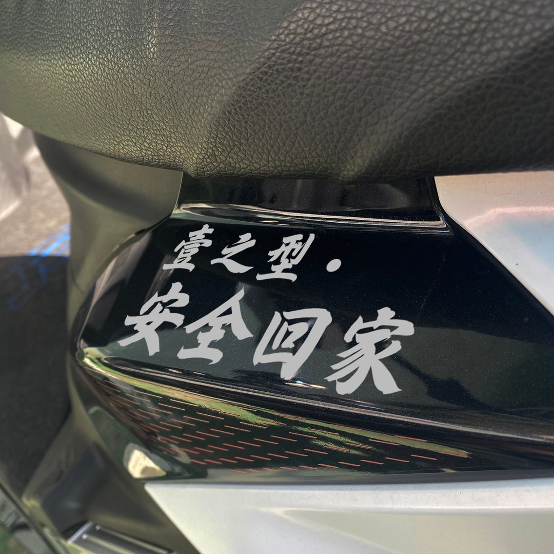 呼吸招式 5.6*12厘米 3M反光贴纸 机车贴纸 防水耐晒 银白色 - 贴纸 - 防水材质 