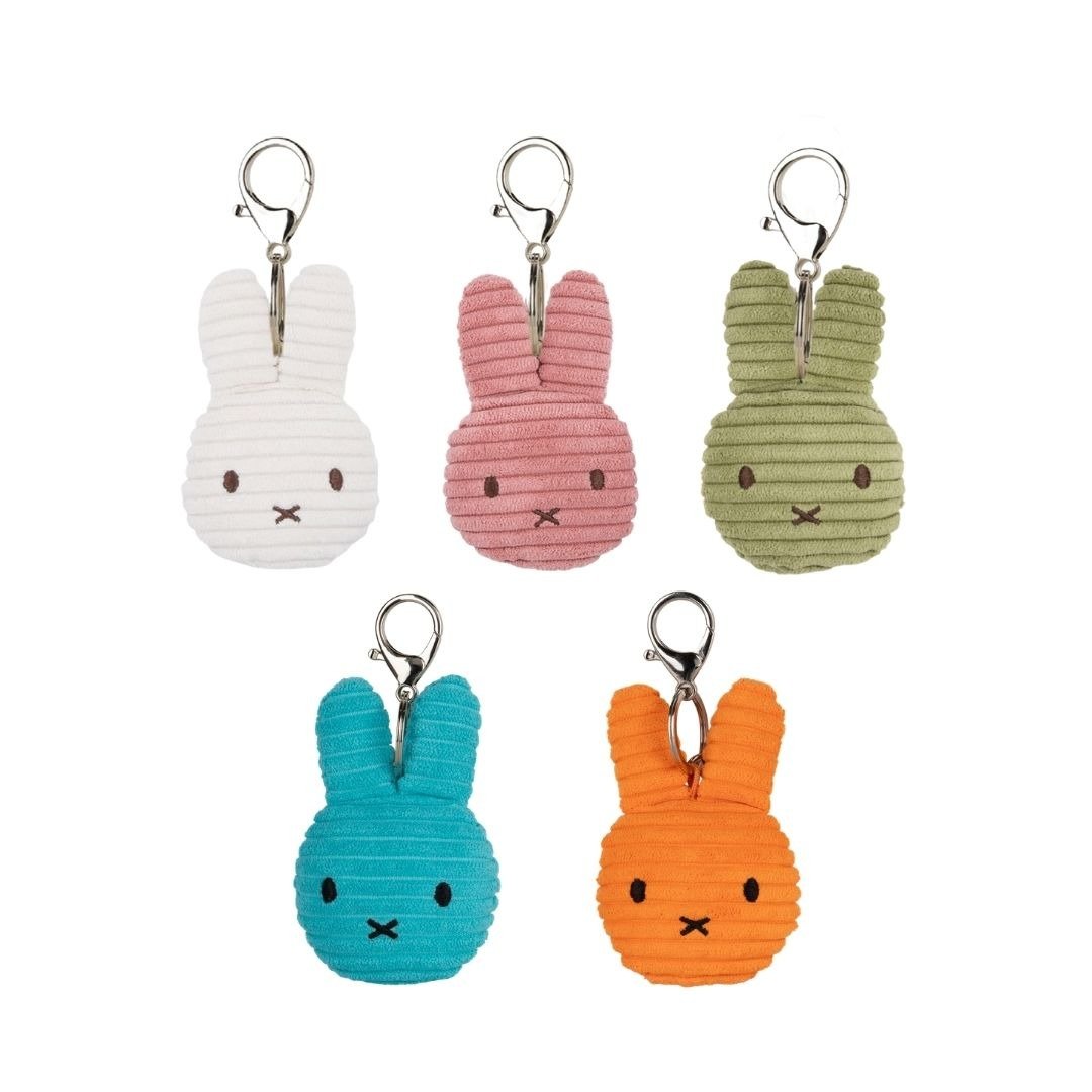 24H 出货 BON TON TOYS Miffy 拍拍米菲兔 ECO 灯芯绒钥匙圈 -10cm - 钥匙链/钥匙包 - 聚酯纤维 多色