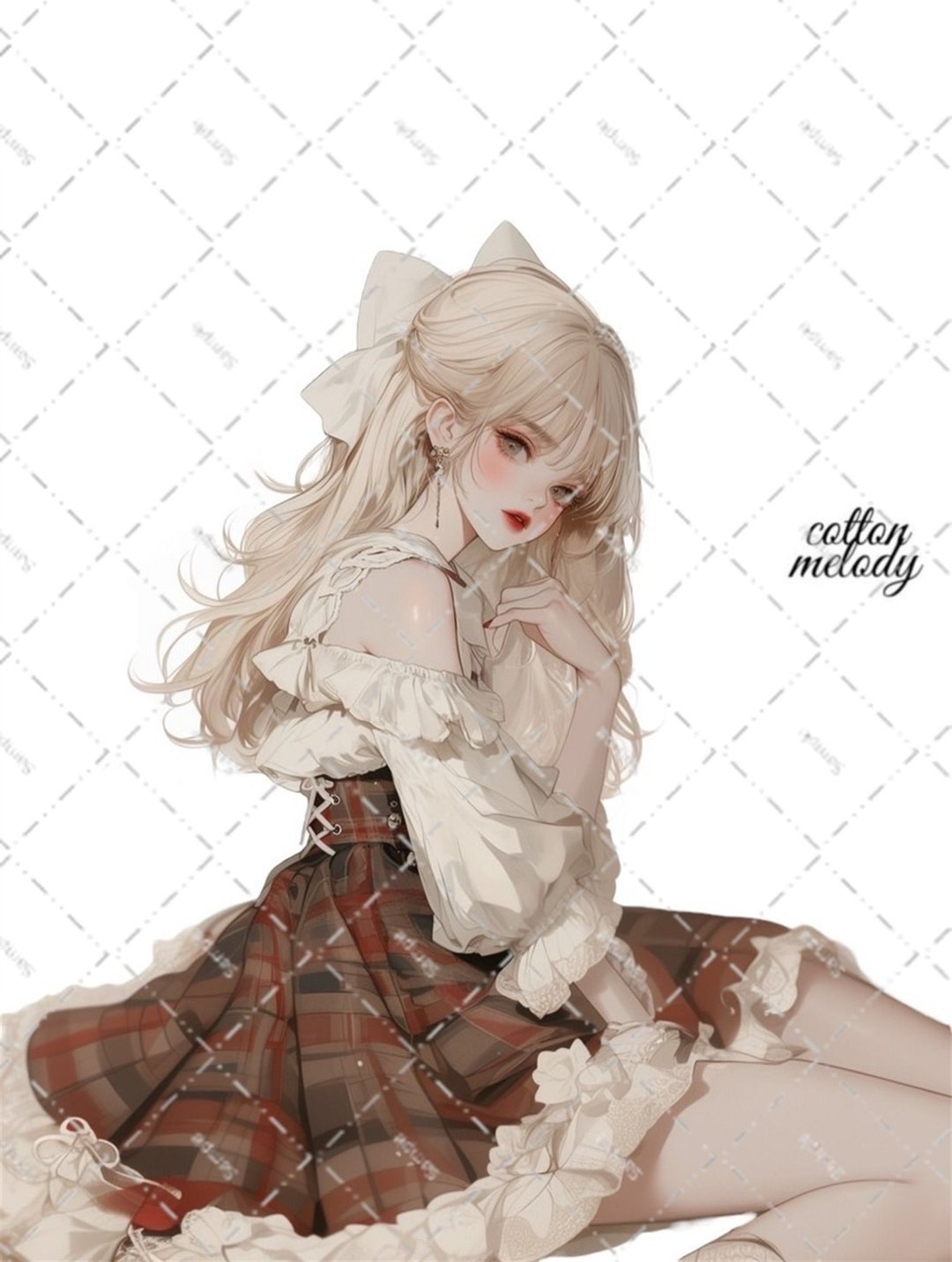 original sticker no.6238 人物贴纸 原创贴纸 人物贴纸 女孩贴纸 原创人物贴纸 - 贴纸 - 纸 