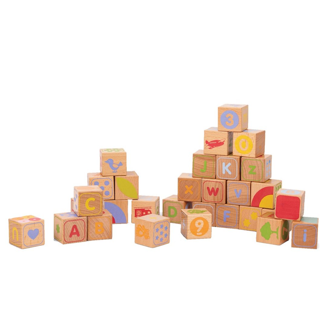 【荷兰New Classic Toys】北欧ABC字母认知堆叠积木-10818 - 玩具/玩偶 - 木头 