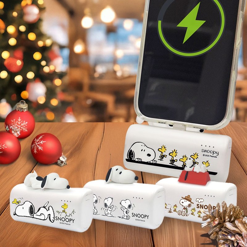 【史努比】立体大头公仔 Type-C 直插式口袋行动电源 5000mah - 充电宝/传输线 - 其他材质 