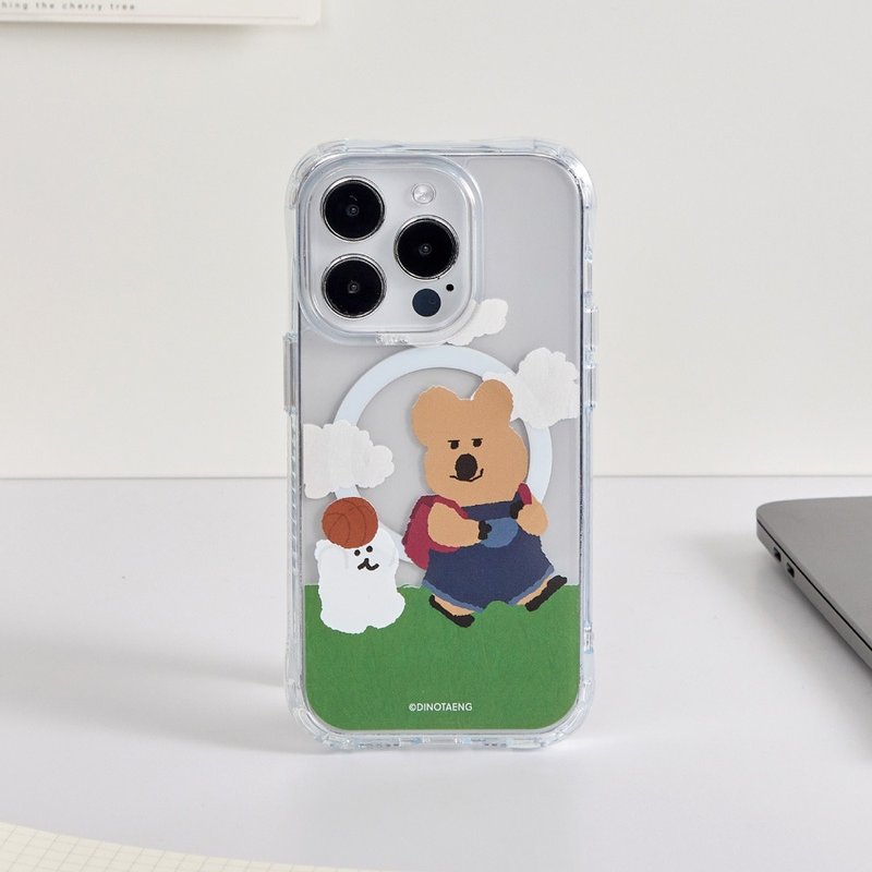 DINOTAENG校园-一起上学抗黄防摔MagSafe iPhone手机壳 - 手机壳/手机套 - 塑料 多色