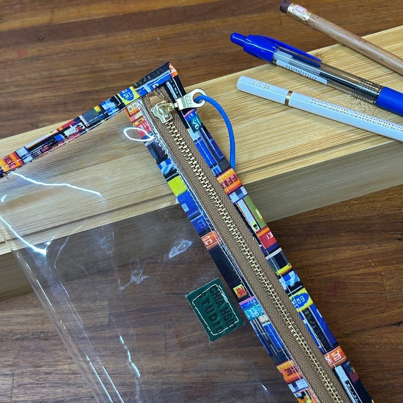 考试神器系列 5 /  透明拉链笔袋  /  多款花色 - 化妆包/杂物包 - 塑料 蓝色